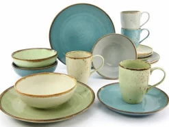 CreaTable Geschirr-Kombiservice Nature Collection 16tlg. Grün