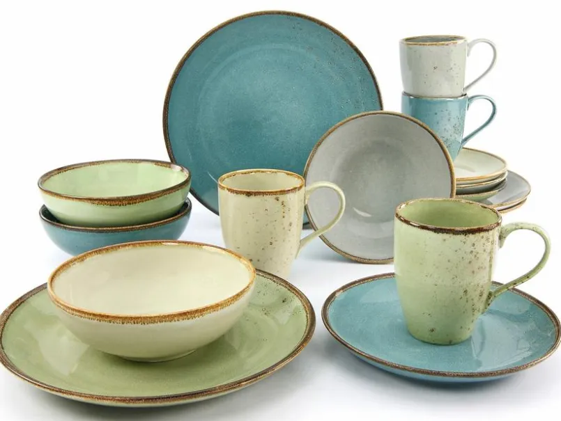 CreaTable Geschirr-Kombiservice Nature Collection 16tlg. Grün