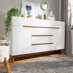 Kommoden|Kommoden|MCA Kommode Cervo Weiß / Eiche