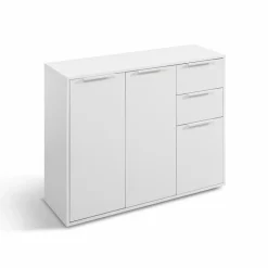 Büroschränke & Regale|Composad Kommode Espresso Weiß