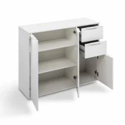 Büroschränke & Regale|Composad Kommode Espresso Weiß