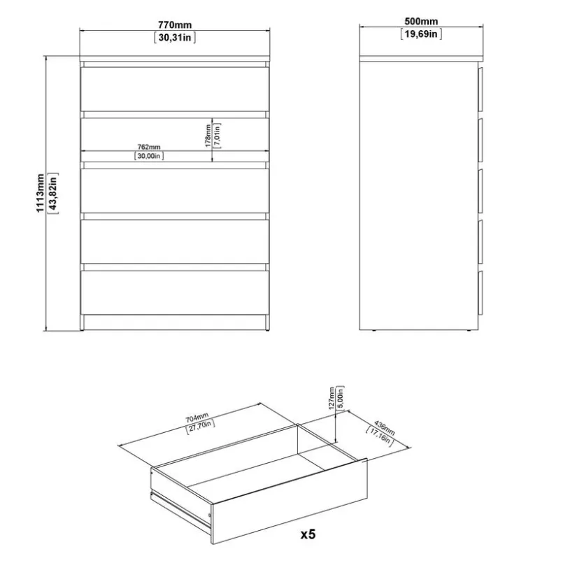 Tvilum Kommoden-Kommode Naia Cashmere