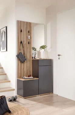 Garderoben-Komplettsets-Kompaktgarderobe Simple Anthrazit