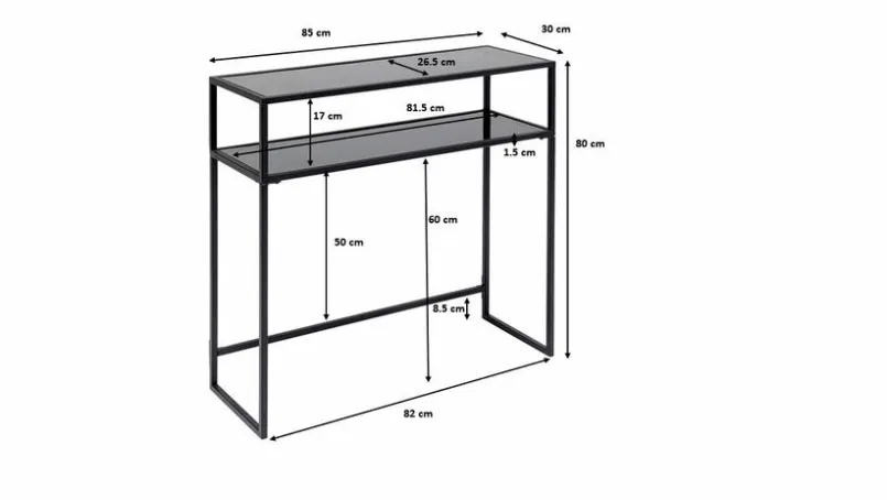 Konsolentische|Konsolentische|KARE DESIGN Konsole Loft 85550 Schwarz