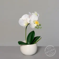 Orchideen-Kunstblume Orchidee 16 cm Creme