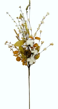 Grünpflanzen-Kunstpflanze Baumwolle 80 cm Natur