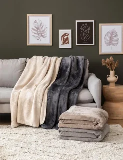 Fürstenhof Kuscheldecken|Decken-Kuscheldecke Leonora 150 x 200 cm Taupe