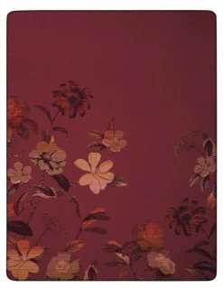 Biederlack Kuscheldecken|Decken-Kuscheldecke Velvet Bloom 150 x 200 cm Bordeaux