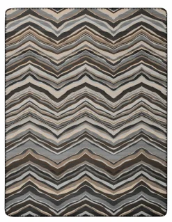 Biederlack Kuscheldecken|Decken-Kuscheldecke Wild Lines 150 x 200 cm Braungrau