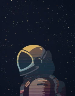 Kuscheldecke Astronaut 150 x 200 cm<Biederlack New