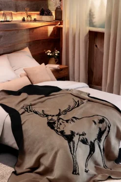 Biederlack Kuscheldecken|Decken-Kuscheldecke Deer 150 x 200 cm Braun