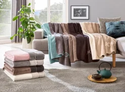 JOOP! Kuscheldecken|Decken-Kuscheldecke Doubleface 150 x 200 cm Ecru / Feder