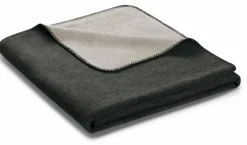 Kuscheldecken|Decken|Biederlack Kuscheldecke Melange 150 x 200 cm Anthrazit / Silber