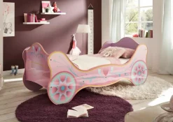 BEGABINO Kinderbetten|Kinderbetten-Kutschenbett Sissy 90 x 200 cm Rosa