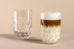 Leonardo Kaffee & Tee-Latte-Macchiato-Becher Gocce 2tlg. Klar