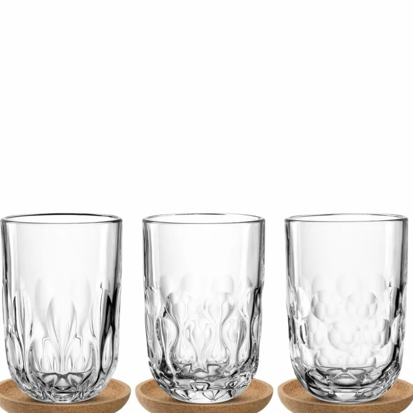 Leonardo Kaffee & Tee-Latte-Macchiato-Becher Gocce 6tlg. Klar