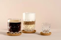 Leonardo Kaffee & Tee-Latte-Macchiato-Becher Gocce 6tlg. Klar