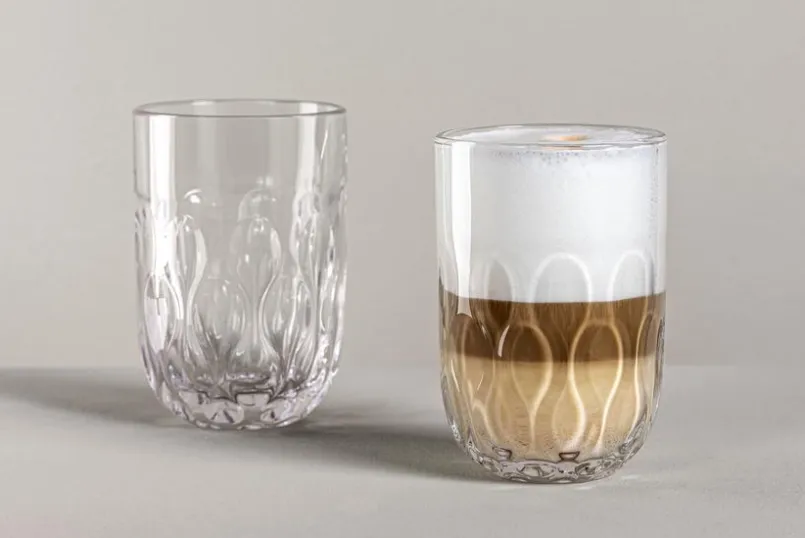 Leonardo Kaffee & Tee-Latte-Macchiato-Becher Gocce 6tlg. Klar