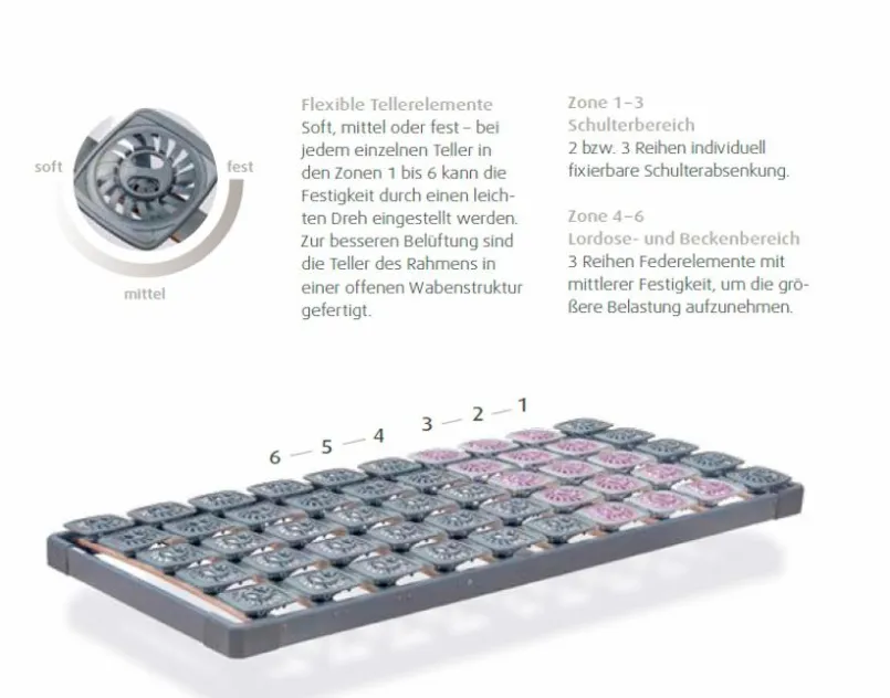 TEMPUR® Lattenroste-Lattenrost, unverstellbar Premium Flex 500