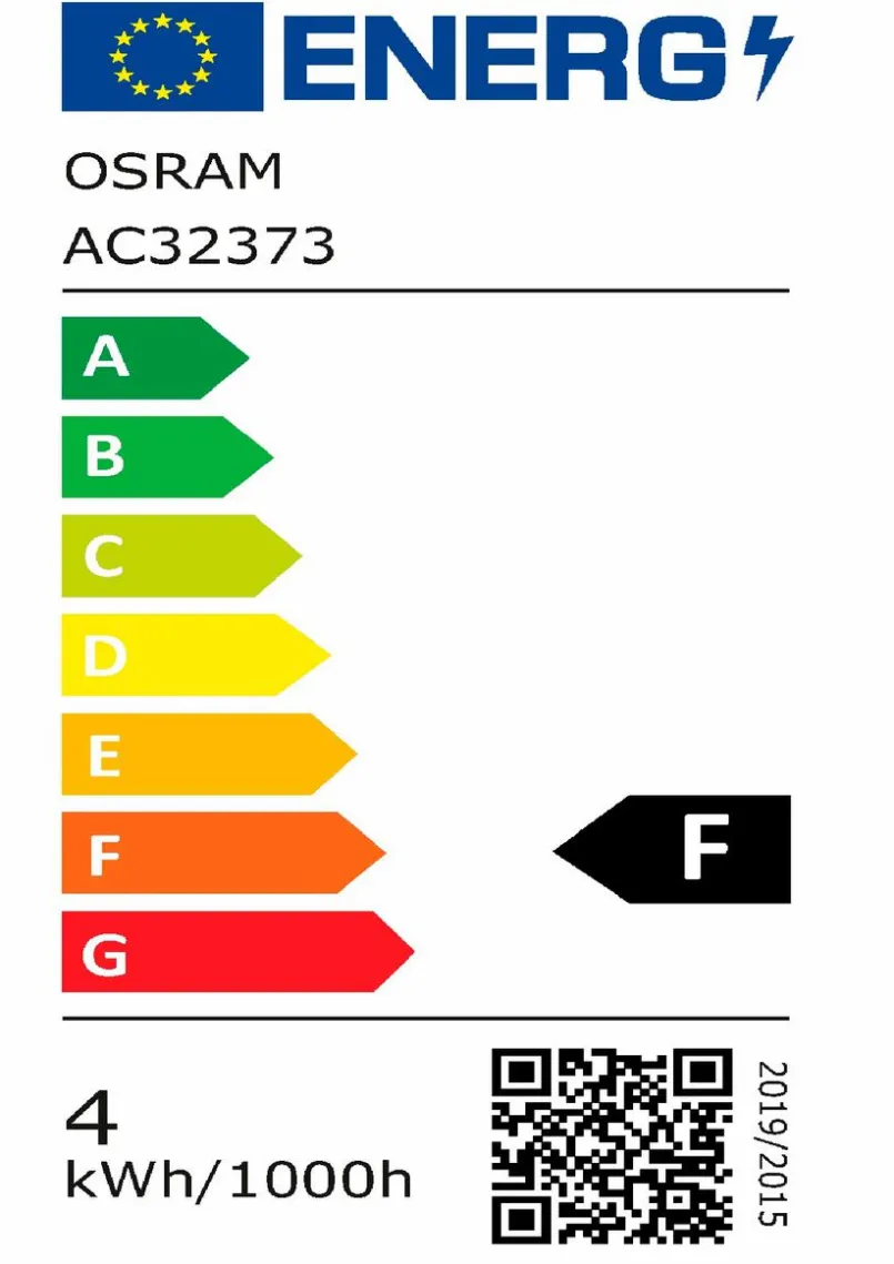 E14|Osram LED Birne E14/4 Watt/Energie F Transparent