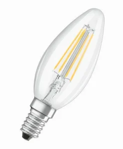 E14|Osram LED Kerze E14/4,8 Watt/Energie F Transparent