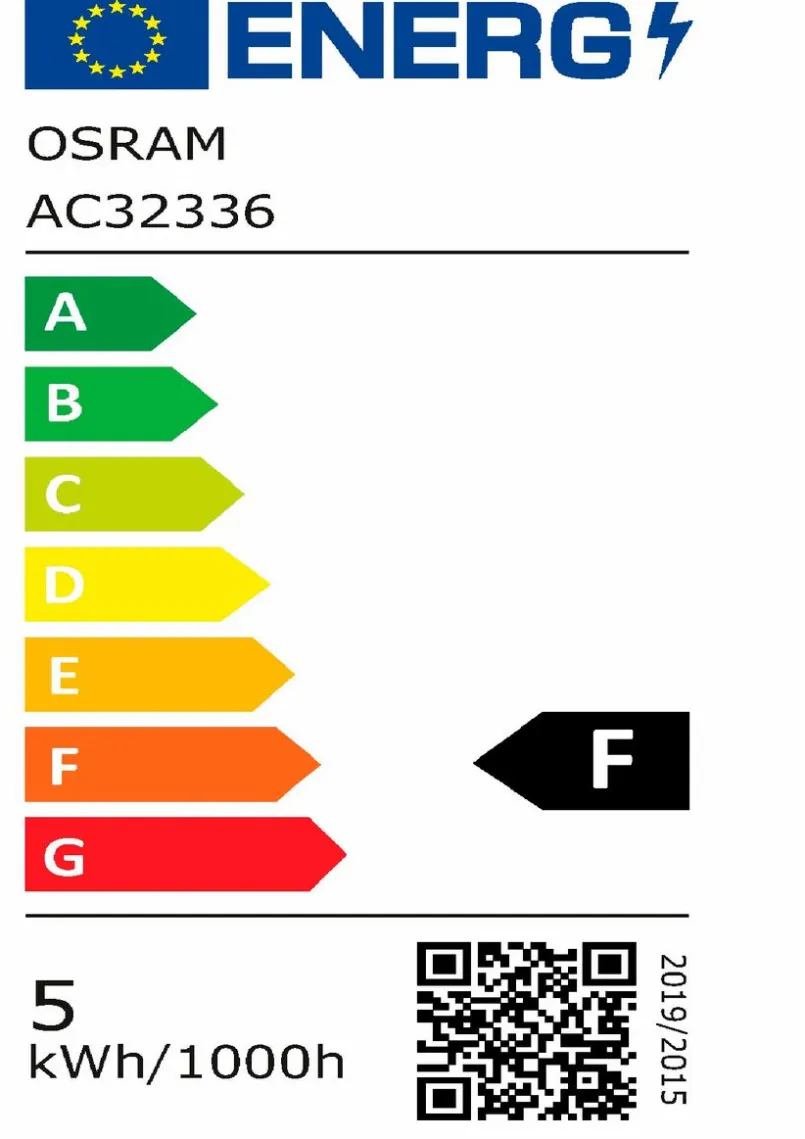 E14|Osram LED Kerze E14/4,8 Watt/Energie F Transparent