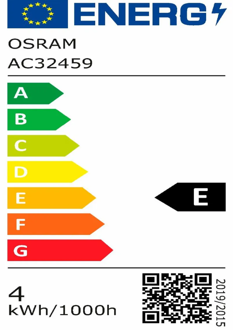 E14|Osram LED Tropfenform E14/4 Watt/Energie E Transparent