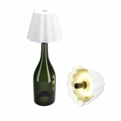 Außentischleuchten|Außentischleuchten|Sompex LED-Akku-Flaschenaufsatz Flower Weiß
