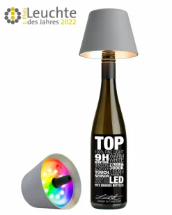 Sompex Lichterketten & Dekoleuchten|Lichterketten & Dekoleuchten-LED-Akku-Flaschenaufsatz Top 2.0 Grau