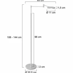 Akkuleuchten|Stehlampen|Steinhauer LED-Akkustehlampe Soleil Silber