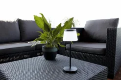 DesignLive Außentischleuchten|Außentischleuchten-LED-Akkutischleuchte Eva Schwarz