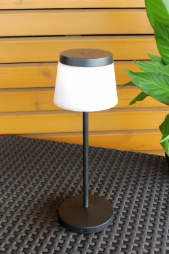 DesignLive Außentischleuchten|Außentischleuchten-LED-Akkutischleuchte Eva Schwarz