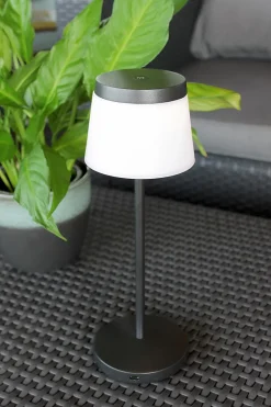 DesignLive Außentischleuchten|Außentischleuchten-LED-Akkutischleuchte Eva Schwarz