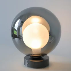 Tischlampen|Paul Neuhaus LED-Akkutischleuchte Popup Grau