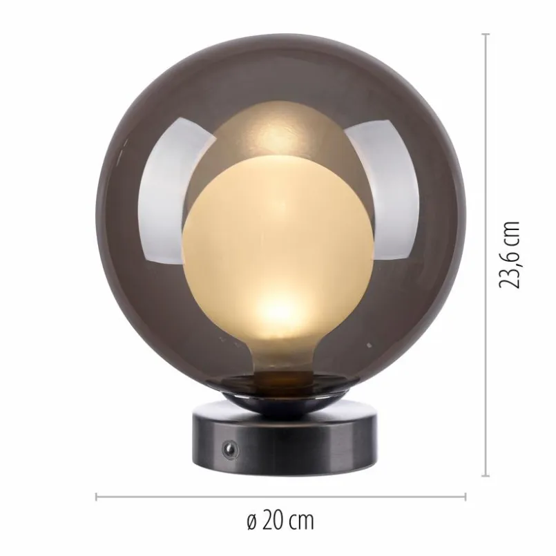 Tischlampen|Paul Neuhaus LED-Akkutischleuchte Popup Grau