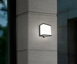 Led-Solarleuchten|Led-Solarleuchten|Lutec LED-Außensolarwandleuchte Doblo Anthrazit