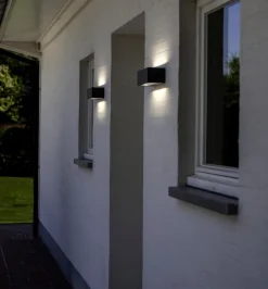 Außenwandleuchten|Außenwandleuchten|Lutec LED-Außenwandleuchte Gemini Schwarz