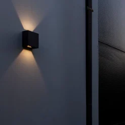 Außenwandleuchten|Außenwandleuchten|Lutec LED-Außenwandleuchte Gemini Schwarz