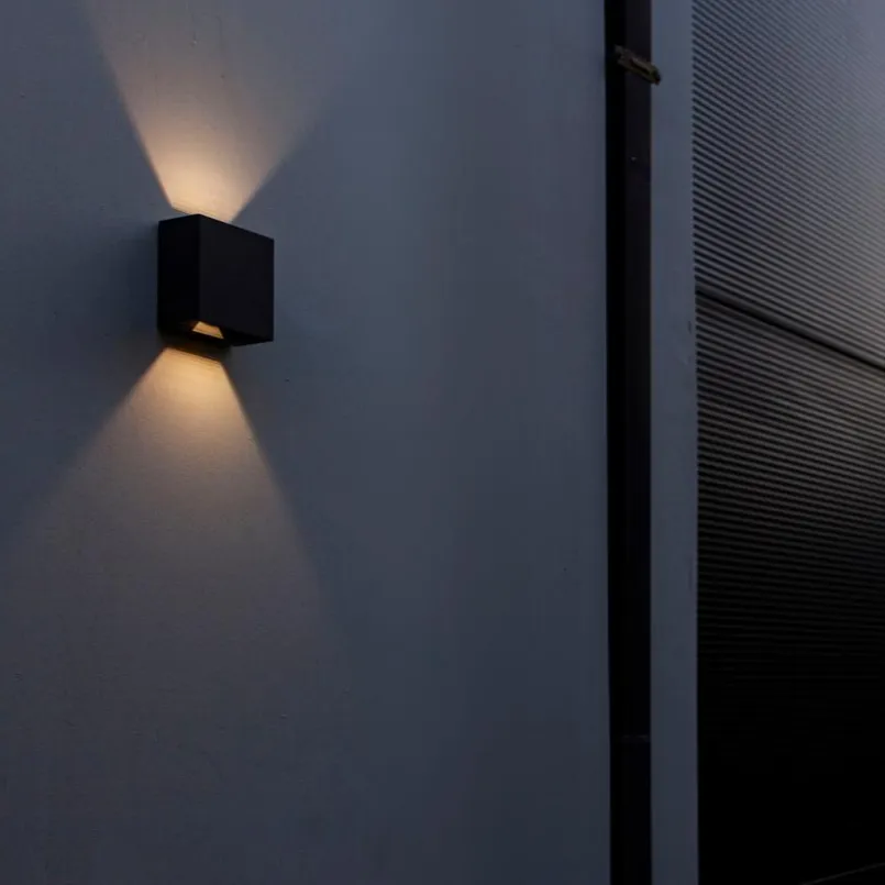 Außenwandleuchten|Außenwandleuchten|Lutec LED-Außenwandleuchte Gemini Schwarz