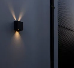Außenwandleuchten|Außenwandleuchten|Lutec LED-Außenwandleuchte Gemini Schwarz