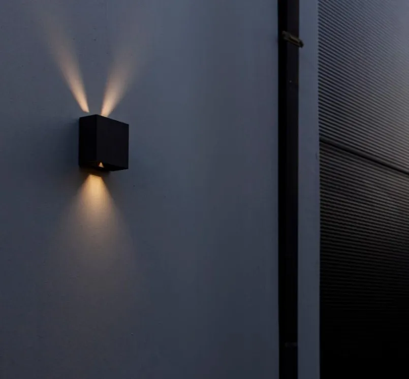 Außenwandleuchten|Außenwandleuchten|Lutec LED-Außenwandleuchte Gemini Schwarz