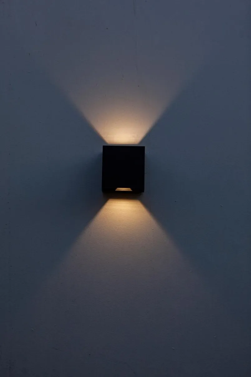 Außenwandleuchten|Außenwandleuchten|Lutec LED-Außenwandleuchte Gemini Schwarz