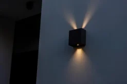 Außenwandleuchten|Außenwandleuchten|Lutec LED-Außenwandleuchte Gemini Schwarz