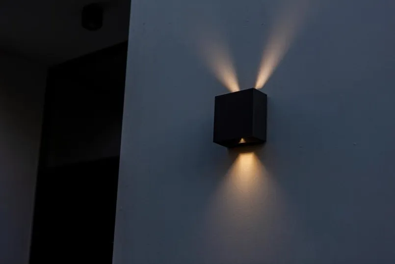 Außenwandleuchten|Außenwandleuchten|Lutec LED-Außenwandleuchte Gemini Schwarz