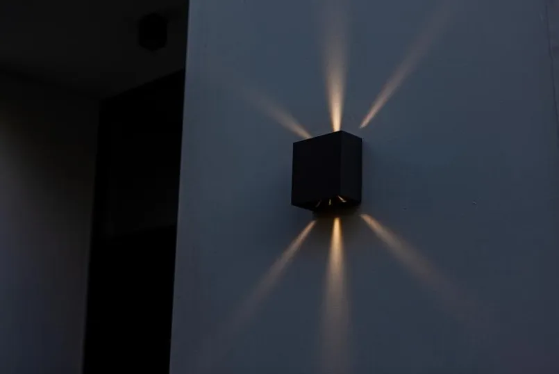 Außenwandleuchten|Außenwandleuchten|Lutec LED-Außenwandleuchte Gemini Schwarz