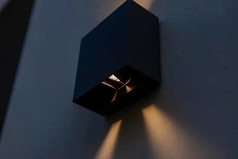 Außenwandleuchten|Außenwandleuchten|Lutec LED-Außenwandleuchte Gemini Schwarz