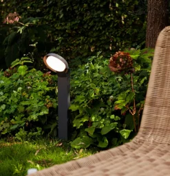 Wege- & Bodenleuchten|Wege- & Bodenleuchten|Lutec LED-Außenwegeleuchte Polo Grau