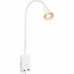 Briloner Wandleuchten-LED-Bettleuchte Justra Weiß