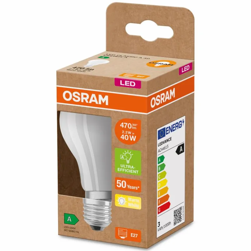 Osram E27-LED-Birne E27/2,2 Watt/Energie A Weiß