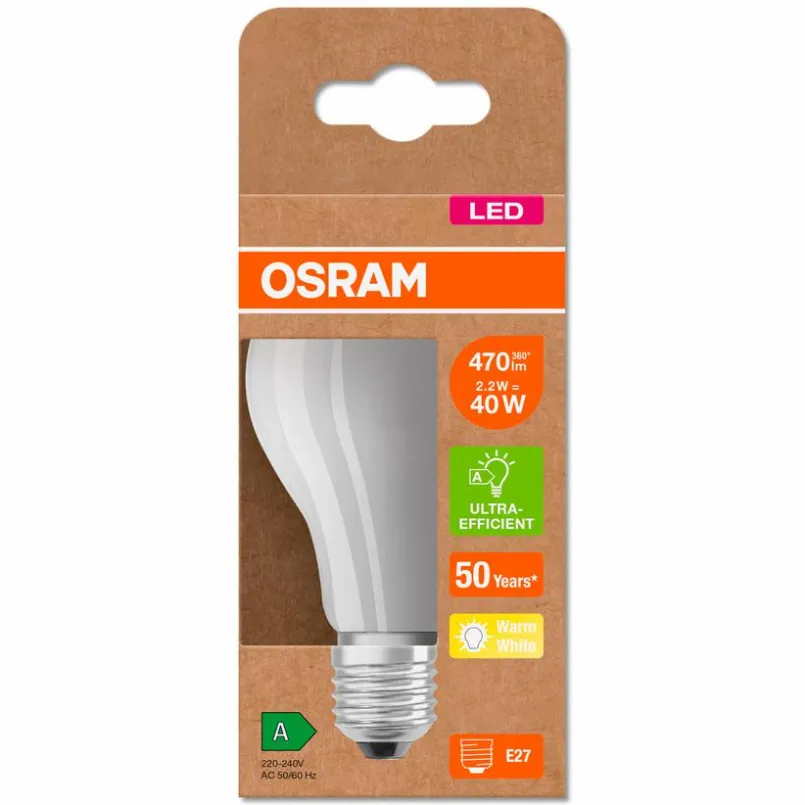 Osram E27-LED-Birne E27/2,2 Watt/Energie A Weiß